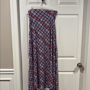 Women’s Purple Patterned Maxi Skirt